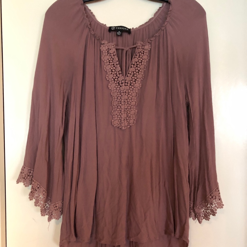 Tunic top with crochet details